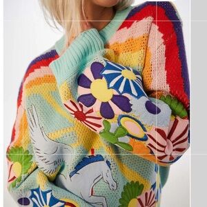 House of Sunny Colorful Pegasus Sweater